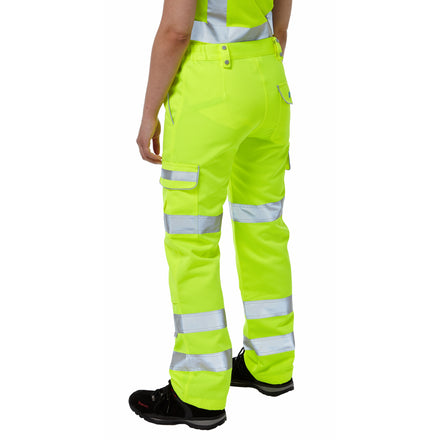 Pulsar Ladies Hi Vis Yellow Combat Trouser P346LDS