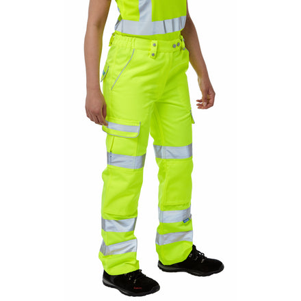 Pulsar Ladies Hi Vis Yellow Combat Trouser P346LDS