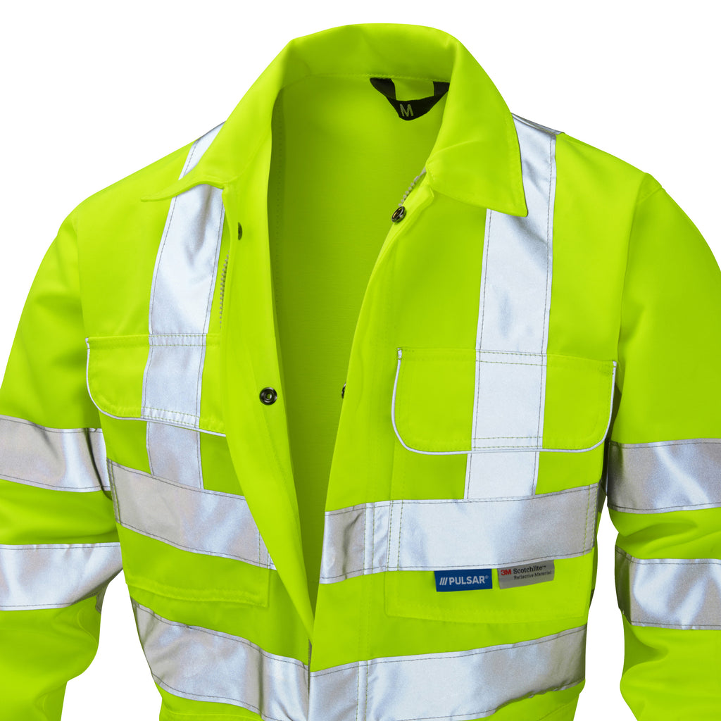 Pulsar Protect Hi Vis Yellow Coverall P349 - Main Image