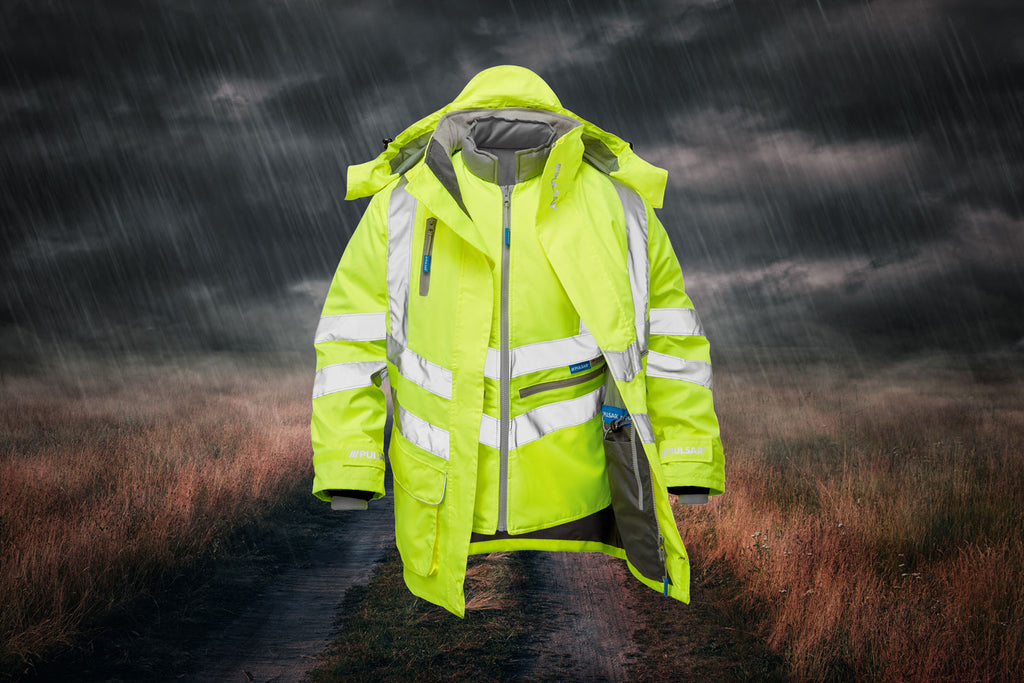 Pulsar Protect Hi Vis 7-in-1 Storm Coat & Body Warmer P487