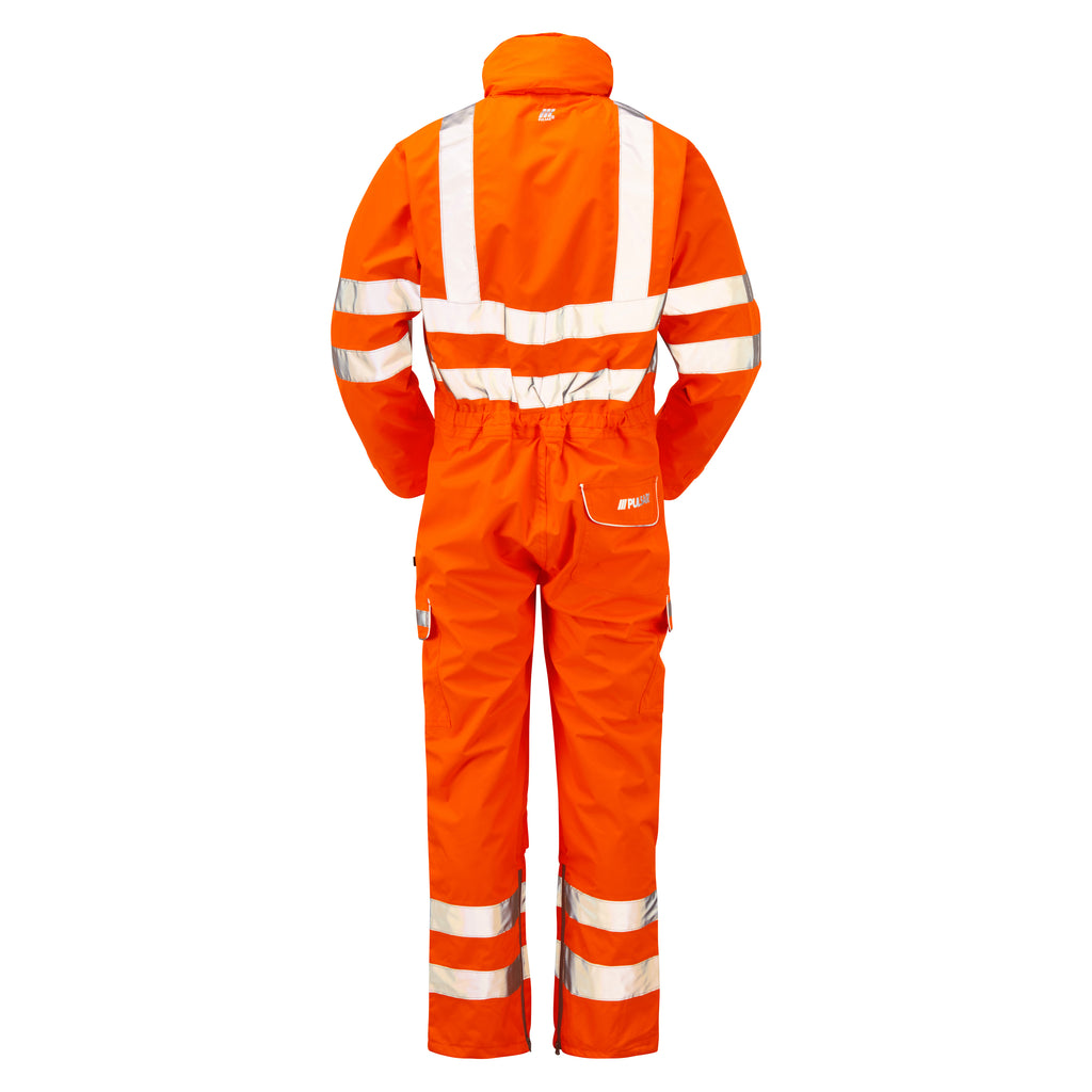 Pulsar Protect Hi Vis Orange Rail Spec Coverall PR505