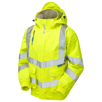 Pulsar Protect Hi Vis Yellow Mesh Lined Bomber Jacket P533