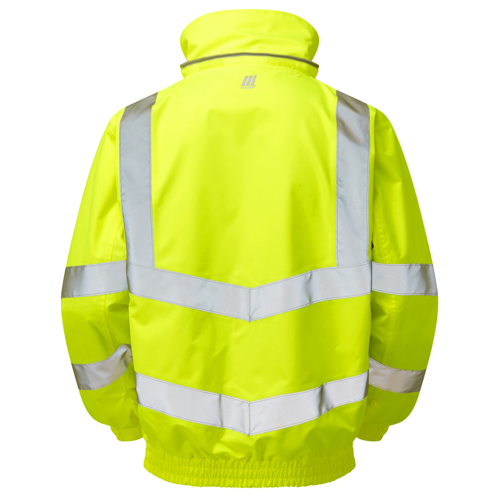 Pulsar Protect Hi Vis Yellow Mesh Lined Bomber Jacket P533