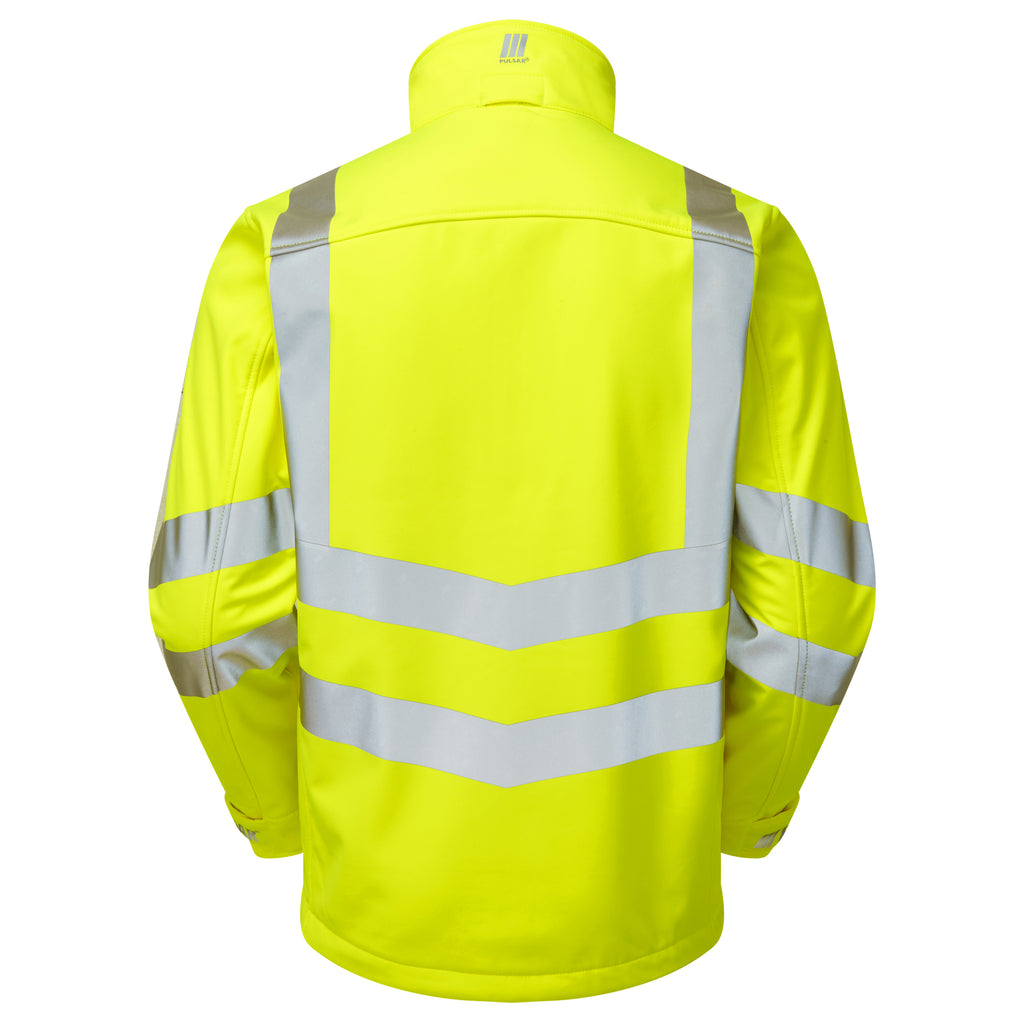 Pulsar Protect Mens Hi Vis Yellow Softshell Jacket P534