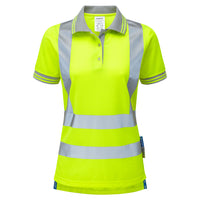 Pulsar Protect Ladies Hi Vis Yellow Polo Shirt P700