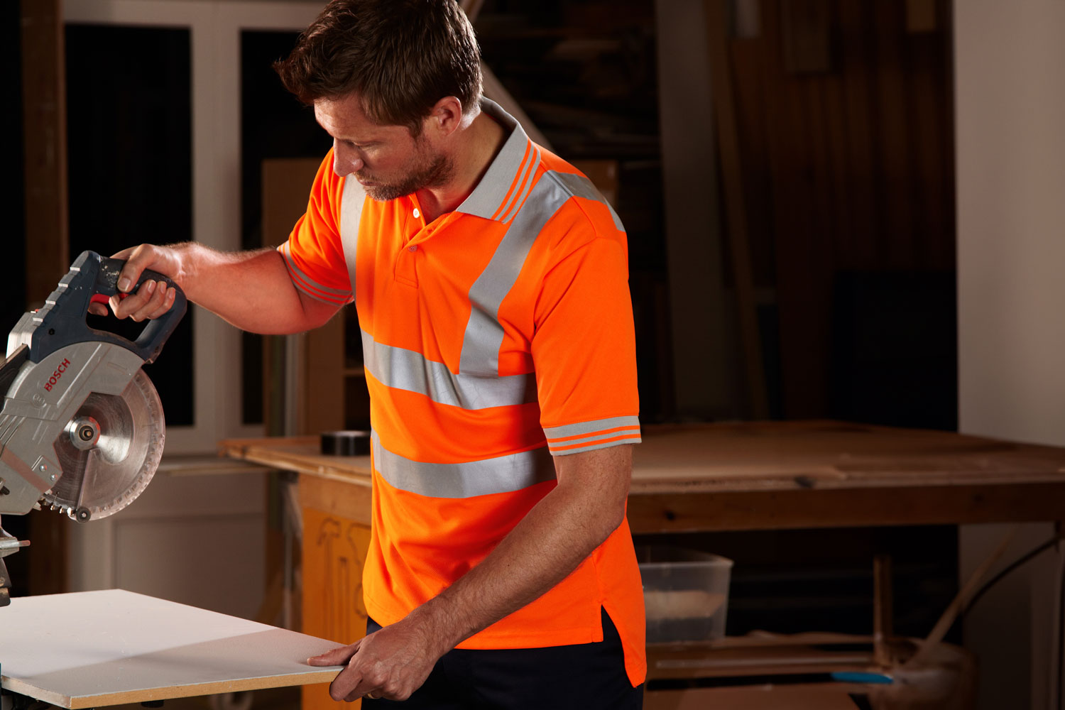 Pulsar Protect Rail Spec Orange Short Sleeved Polo Shirt PR176