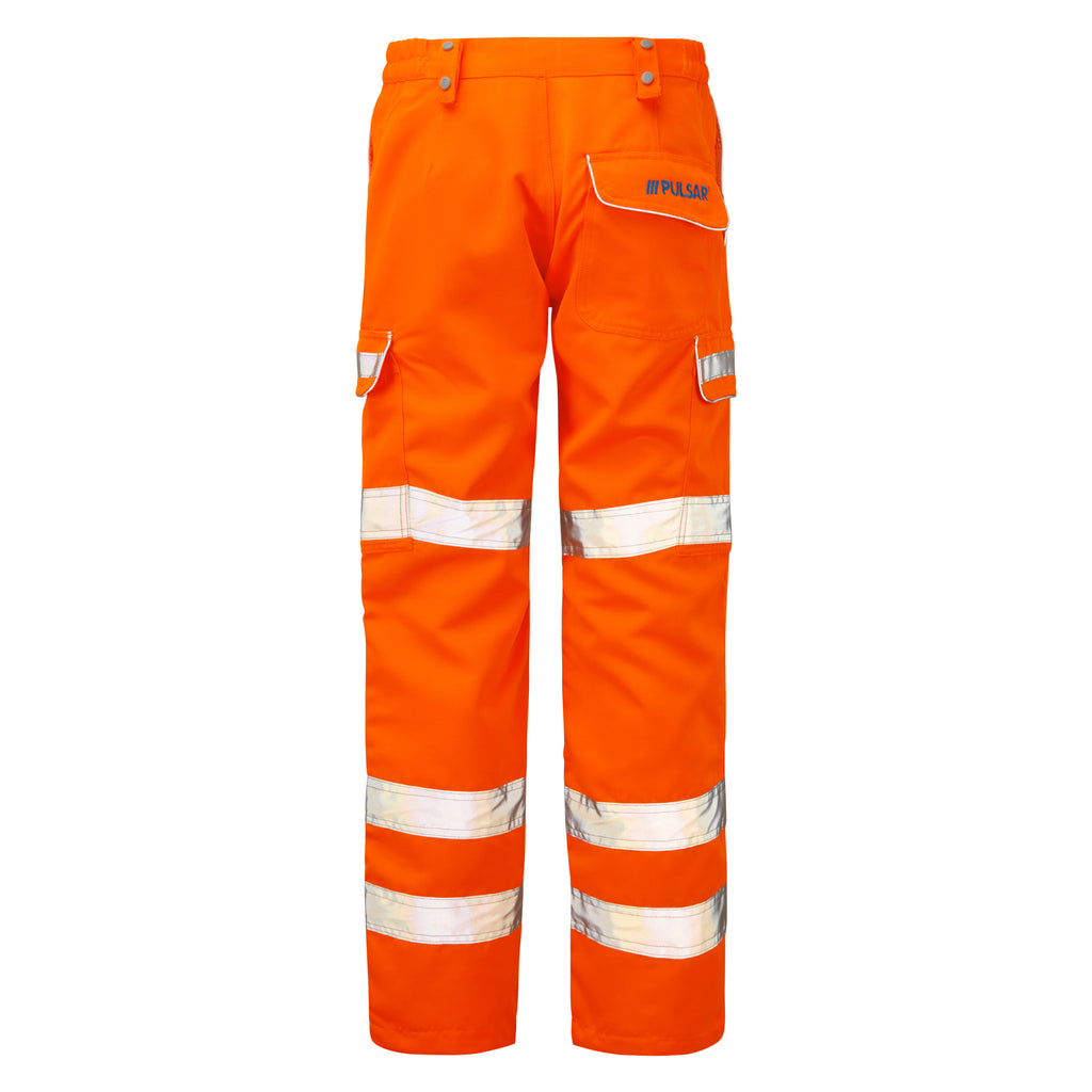 Pulsar Protect Hi Vis Orange Rail Spec Combat Trouser PR336