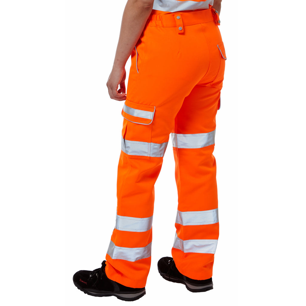 Pulsar Ladies Hi Vis Orange Rail Spec Combat Trouser PR336LDS