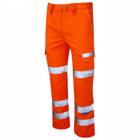 Pulsar Ladies Hi Vis Orange Rail Spec Combat Trouser PR336LDS