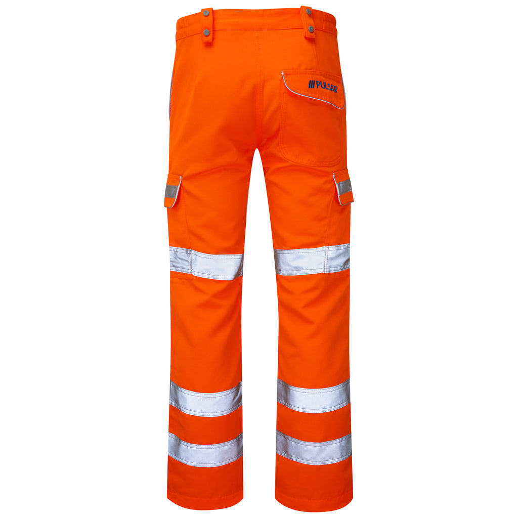 Pulsar Ladies Hi Vis Orange Rail Spec Combat Trouser PR336LDS