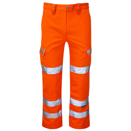 Pulsar Ladies Hi Vis Orange Rail Spec Combat Trouser PR336LDS