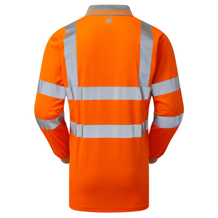 Pulsar Protect Hi Vis Orange Long Sleeved Polo Shirt PR470