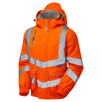 Pulsar Protect Hi Vis Orange Waterproof Padded Bomber Jacket PR496