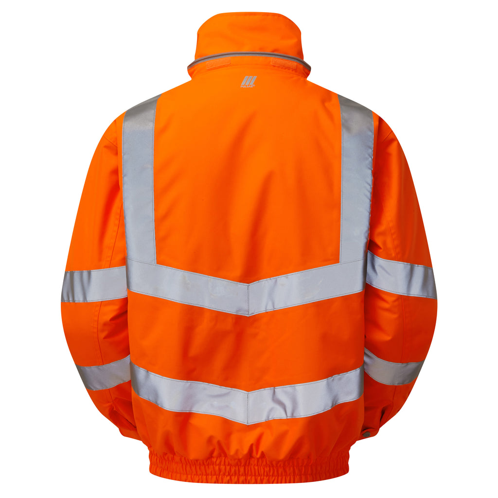 Pulsar Protect Hi Vis Orange Waterproof Padded Bomber Jacket PR496