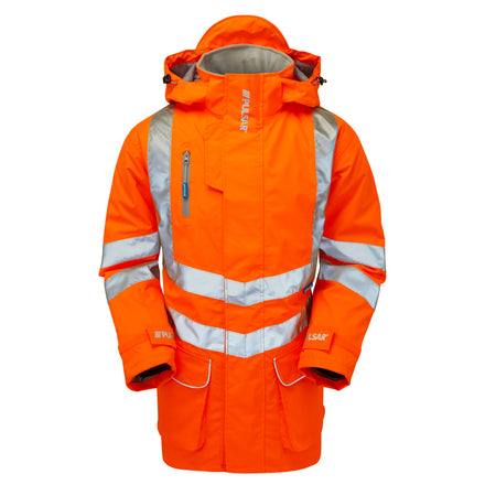 Pulsar Protect Hi Vis Orange Waterproof Padded Storm Coat PR502