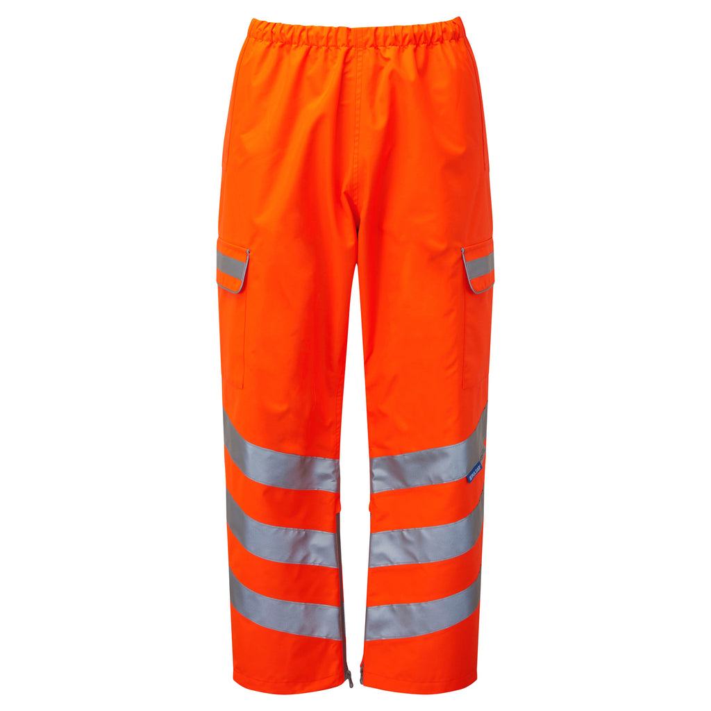 Pulsar Protect Rail Spec Hi Vis Orange Waterproof Overtrousers PR503TRS