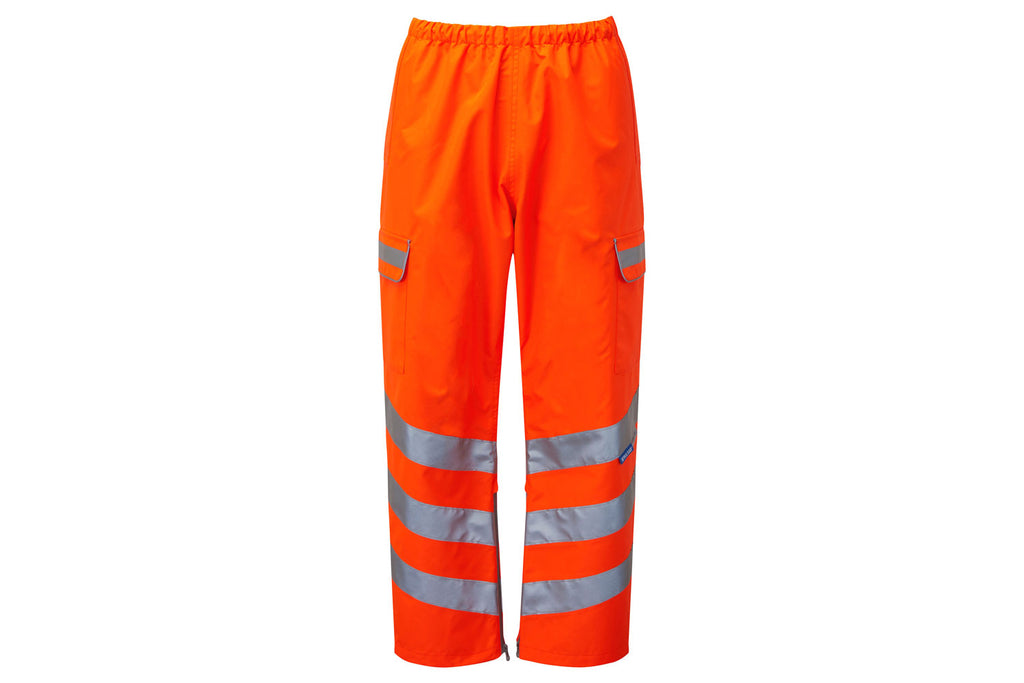 Pulsar Protect Rail Spec Hi Vis Orange Waterproof Overtrousers PR503TRS