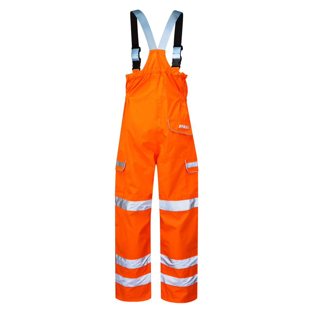 Pulsar Protect Hi Vis Orange Waterproof Salopettes PR504