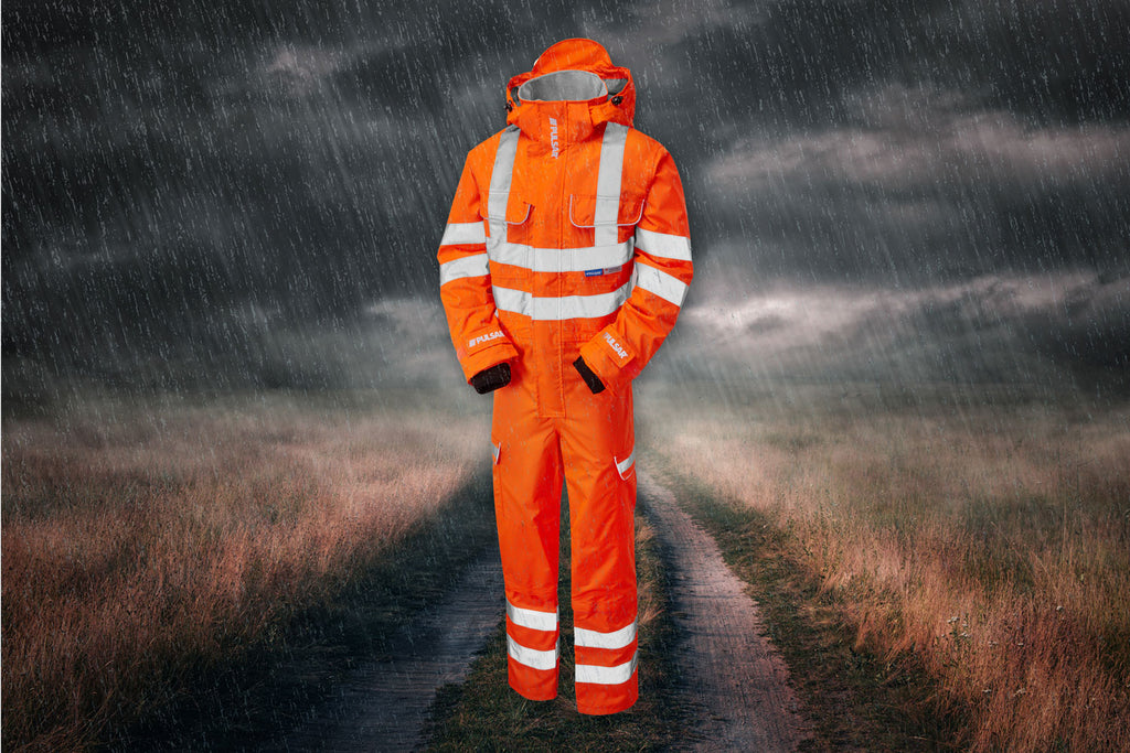 Pulsar Protect Hi Vis Orange Rail Spec Coverall PR505