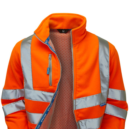 Pulsar Protect Hi Vis Orange Interactive Fleece Jacket PR508