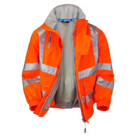 Pulsar Protect Rail Spec HI Vis Orange Bomber Jacket PR515