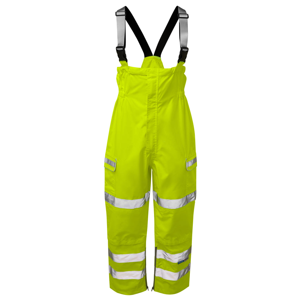 Pulsar Protect Hi Vis Yellow Waterproof Salopettes P521