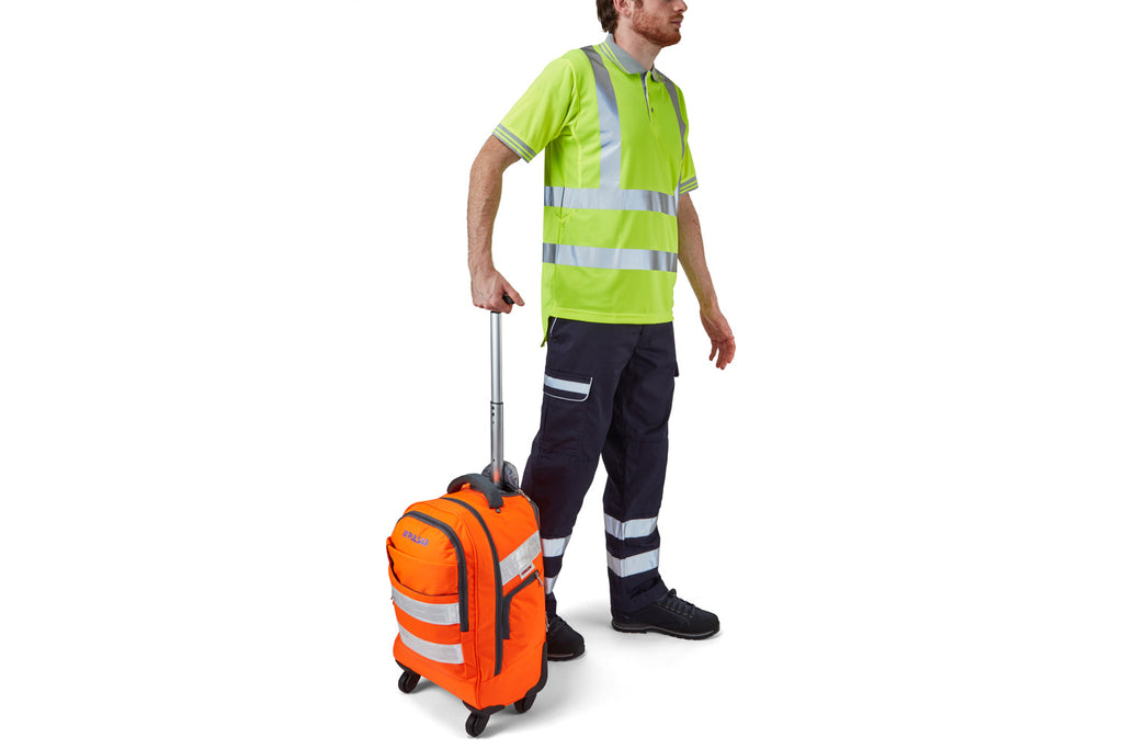 Pulsar Protect High Vis Orange Trolley Back Pack PR545