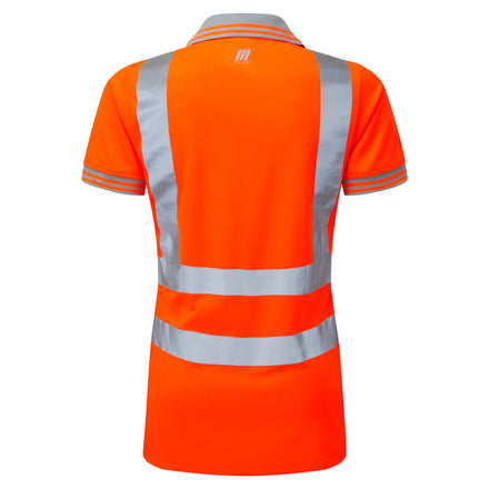 Pulsar Protect Ladies Rail Spec Hi Vis Orange Polo Shirt PR701