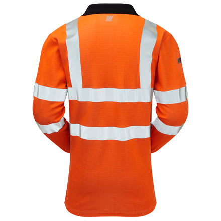 Pulsar Electric ARC Hi Vis Orange Long Sleeved Polo Shirt PRARC21