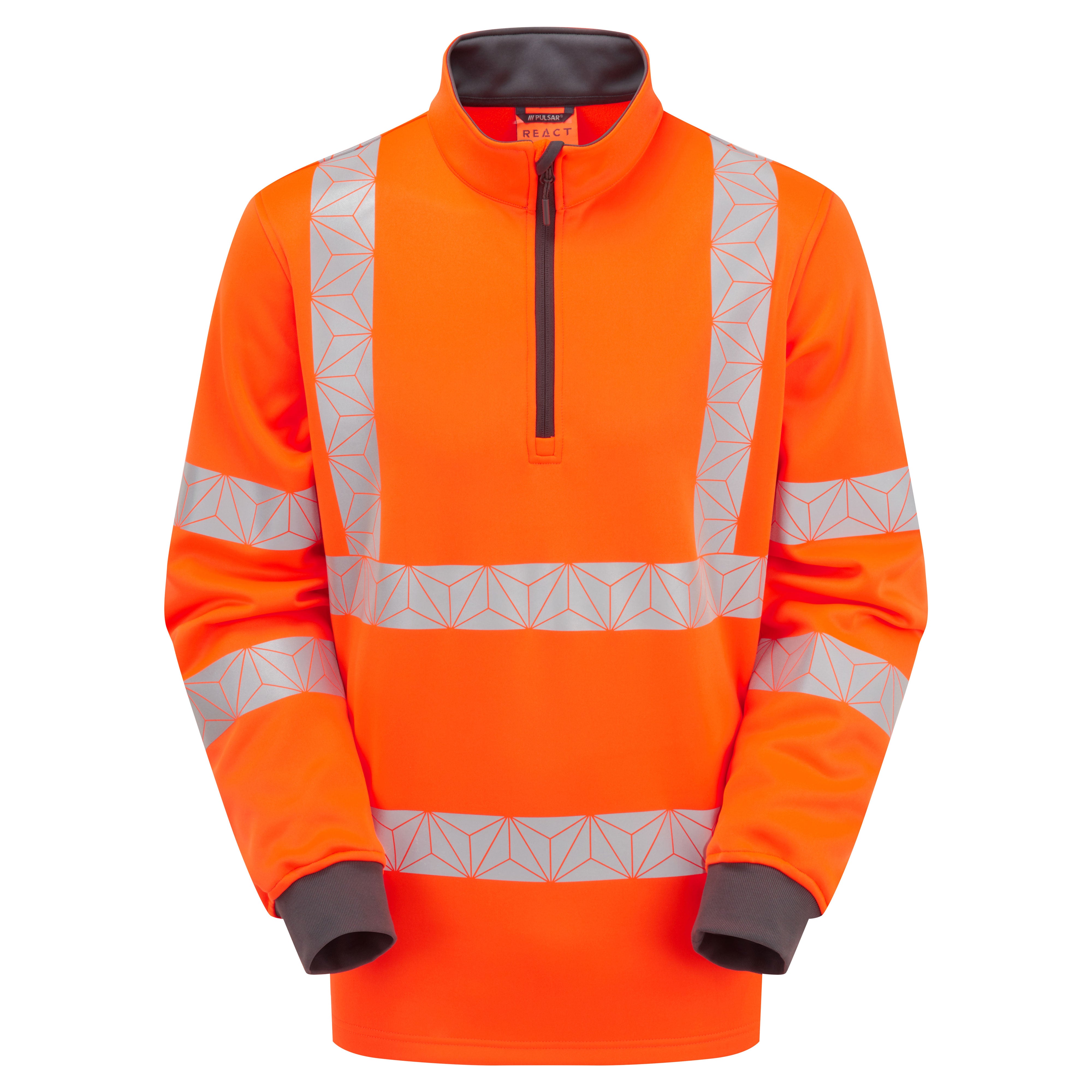 PULSAR React Hi-vis Orange 1/4 Zip Sweater RCT805 | Start Safety UK