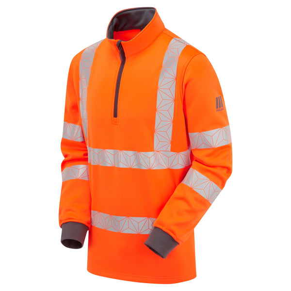 PULSAR React Hi-vis Orange 1/4 Zip Sweater RCT805 | Start Safety UK