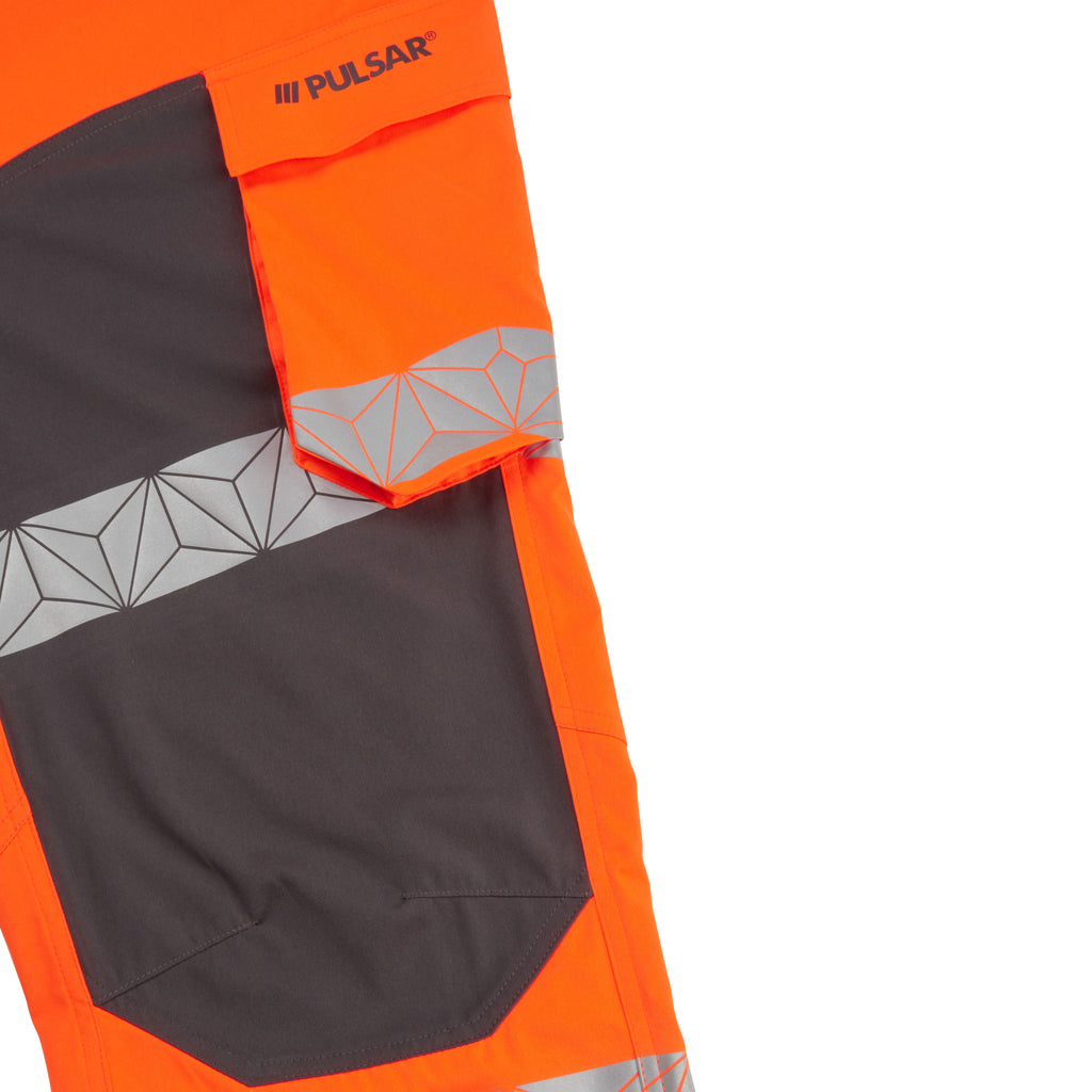 PULSAR React Hi-vis Orange/Grey Combat Trousers RCT811