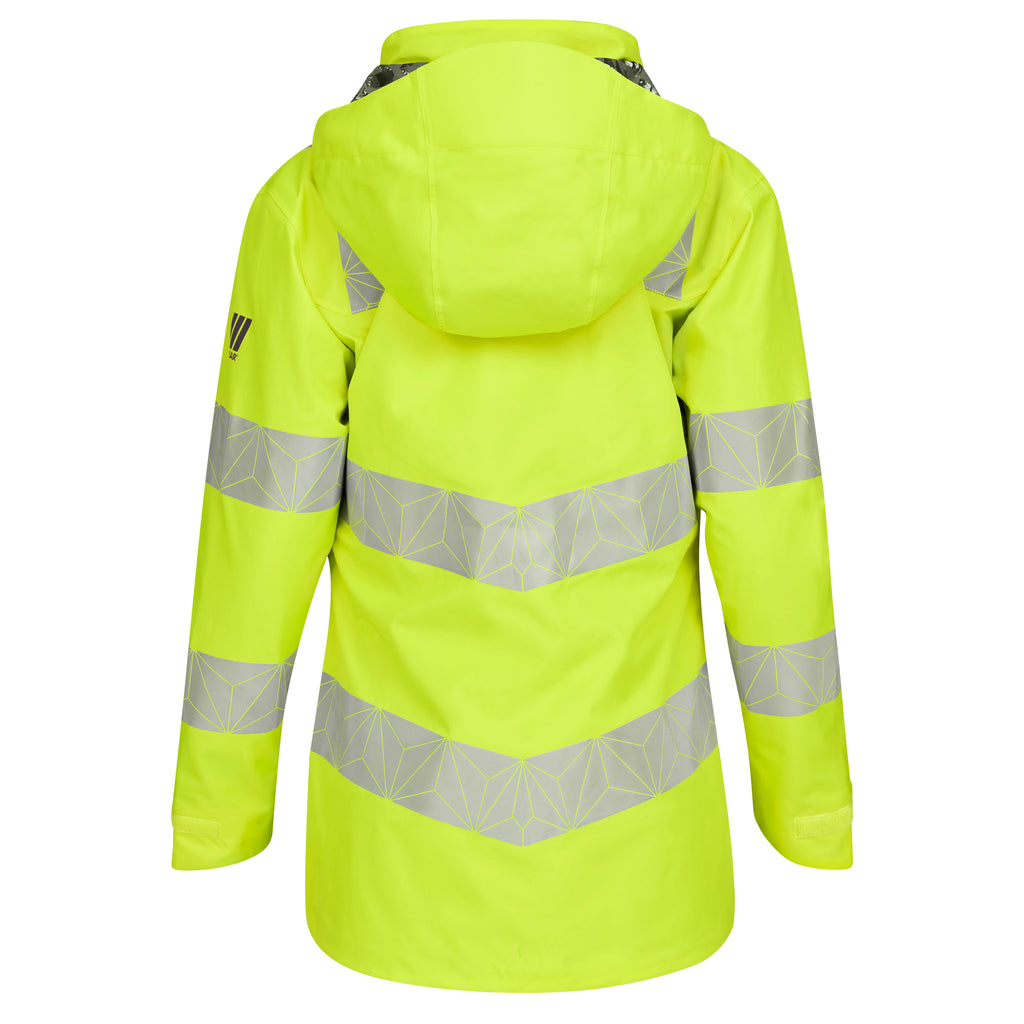 Pulsar React Rct850 Hi Vis Yellow Waterproof Shell Jacket Back