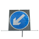 Keep Left Sign dia. 610L - Classic Roll Up Sign / RA1 (600mm / Face Only)