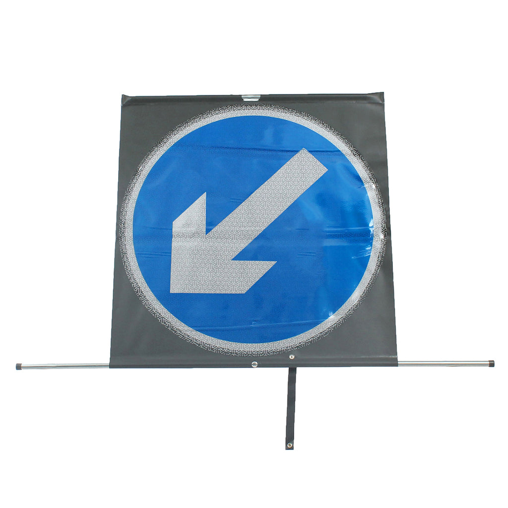 Keep Left Sign dia. 610L - Classic Roll Up Sign / RA1