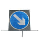 Keep Right Sign dia. 610R - Classic Roll Up Sign / RA1 (600mm / Face Only)