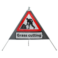 Men at Work Inc. 'Grass Cutting' Sign dia. 7001 - Roll Up Sign / RA1