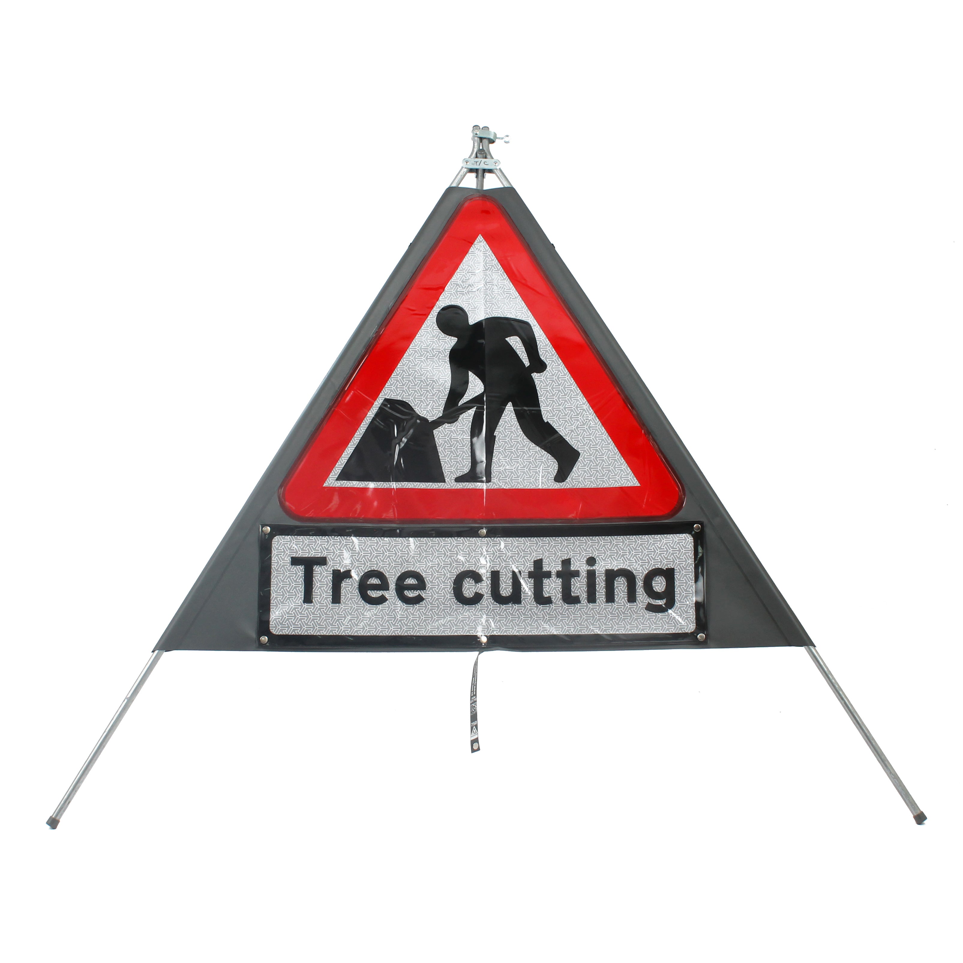 Tree Down Sign Men At Work Inc. 'Tree Cutting' dia.7001 Classic Roll Up Road Sign ...