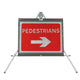 Pedestrians Right dia. 7018 - Roll Up Sign / RA1 | 600x450mm