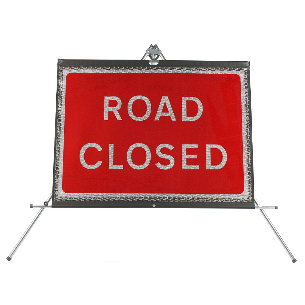 Closure Rode Sign Road Closed Sign dia.7010.1 Classic Roll Up Road Sign – Start Safety UK