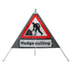 Men at Work Inc. 'Hedge Cutting' Sign dia. 7001 - Roll Up Sign / RA1