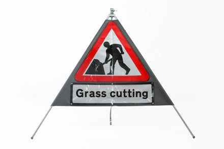 Classic Roll-Up Grass Cutting Sign Package