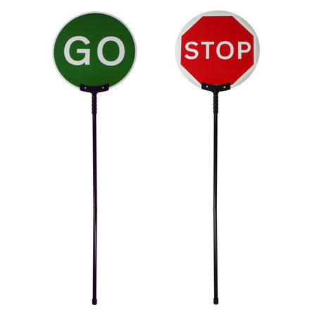 Collapsible Stop Go Lollipop Sign With 600mm Face & Carry Bag