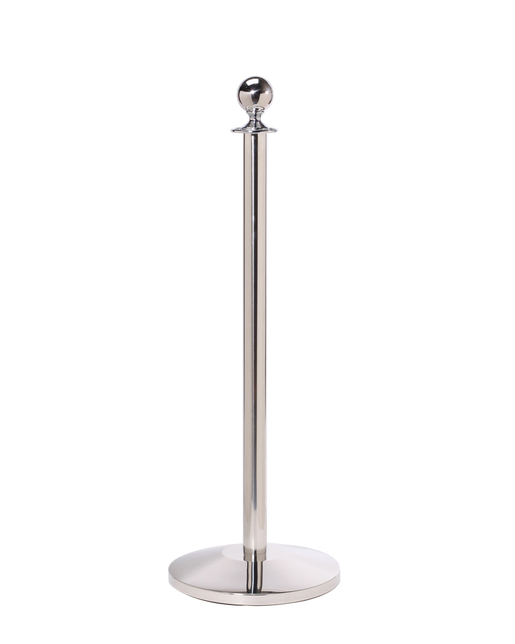 RopeMaster Rope Barrier Post Polished Chrome Or Brass (Polished Stainless / Ball)