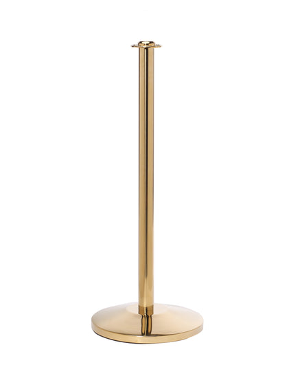 RopeMaster Rope Barrier Post Polished Chrome Or Brass (Polished Brass / Flat)