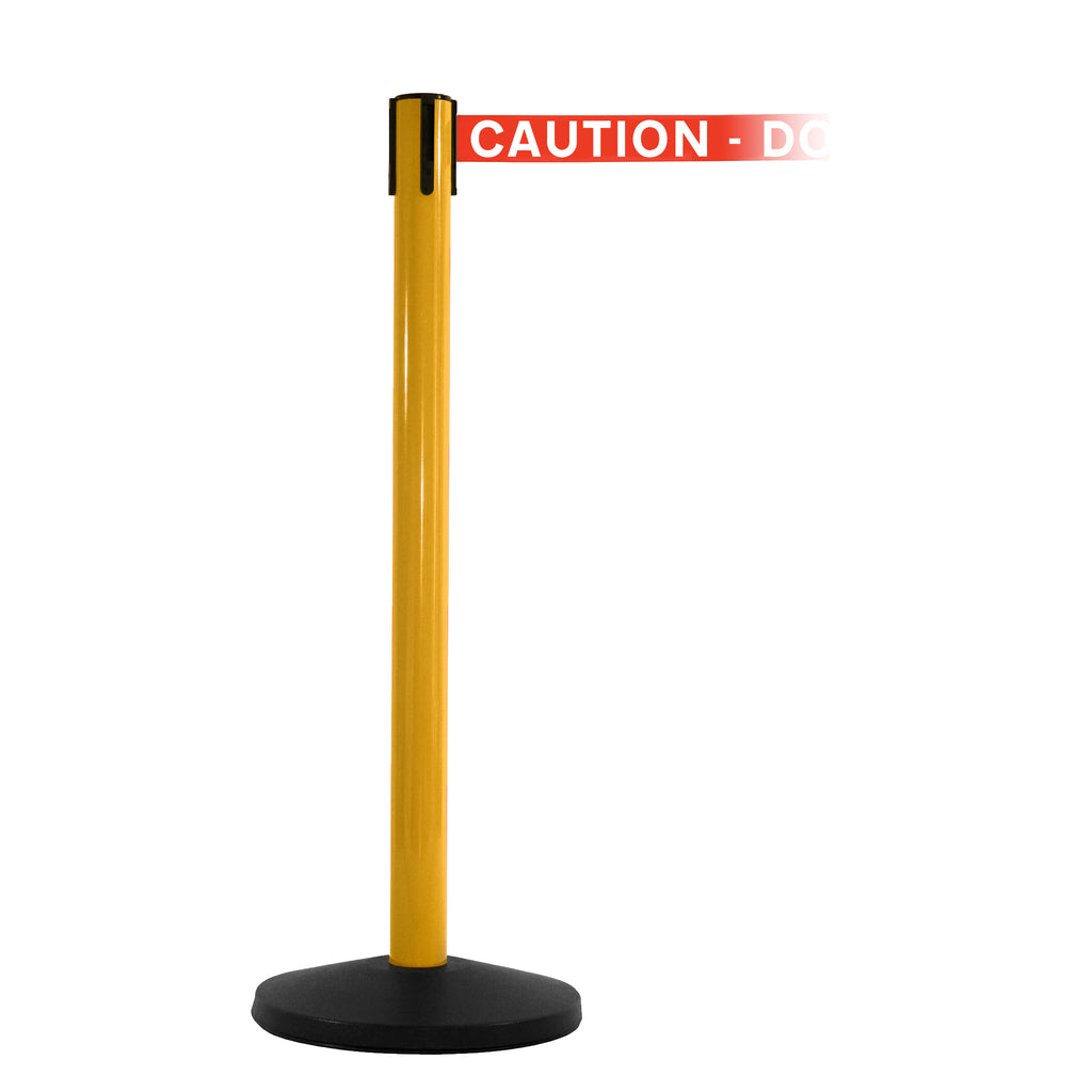 SafetyMaster 450 3.4m x 50mm Belt Barrier System (Yellow / Caution Do Not Enter | Red-White)