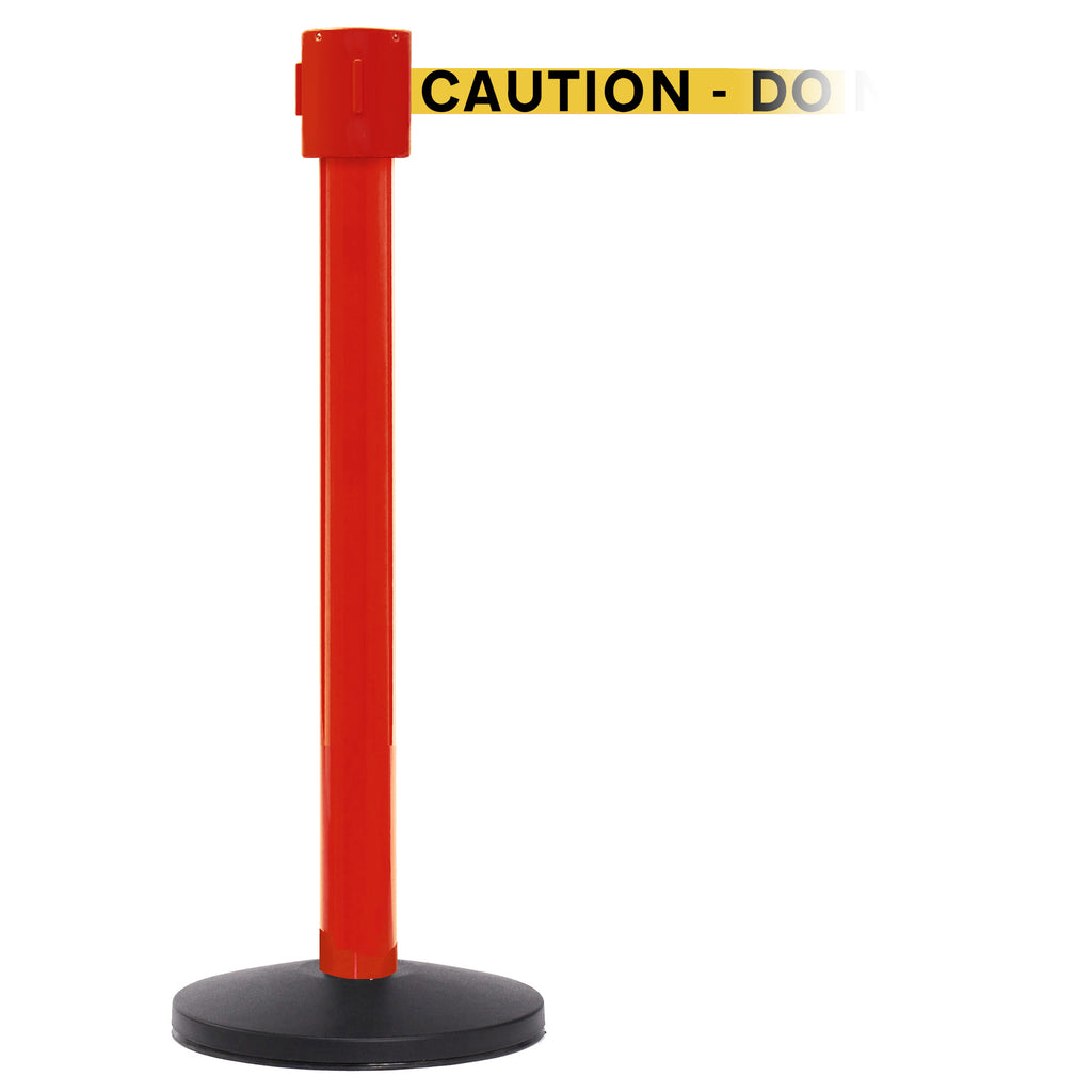 SafetyPro 335 10.6m x 50mm Belt Barrier System (Red / Caution Do Not Enter | Yel-Blk)