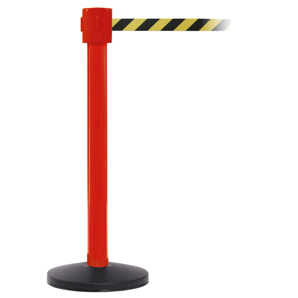 SafetyPro 335 10.6m x 50mm Belt Barrier System (Red / Yellow / Black Chevron)