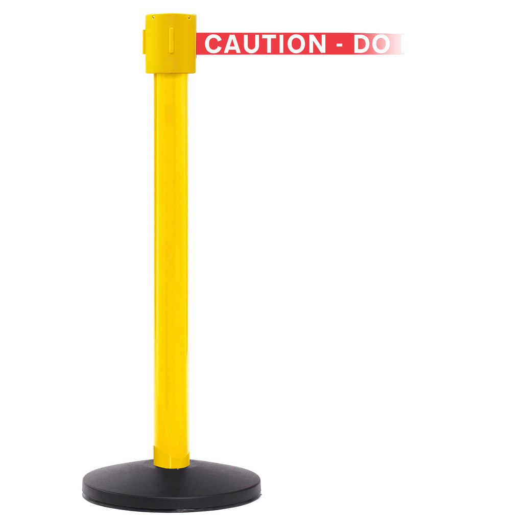 SafetyPro 335 10.6m x 50mm Belt Barrier System (Yellow / Caution Do Not Enter | Red-White)