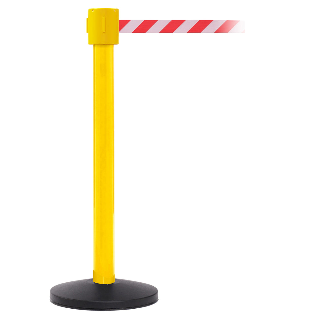 SafetyPro 335 10.6m x 50mm Belt Barrier System (Yellow / Red / White  Chevron)